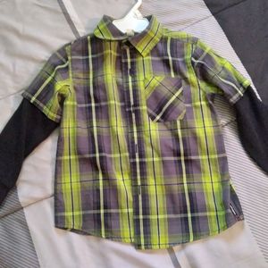 Boy's Size 3T Tony Hawk® Plaid Mock-Layer Shirt